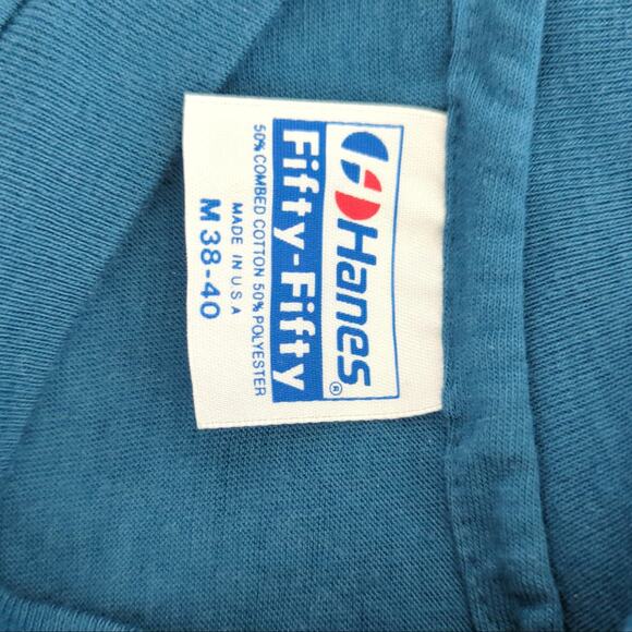 Vintage Hanes 80s Tee Combed Cotton USA Denver Marathon Cup 1984 T-Shirt Medium - Picture 3 of 11